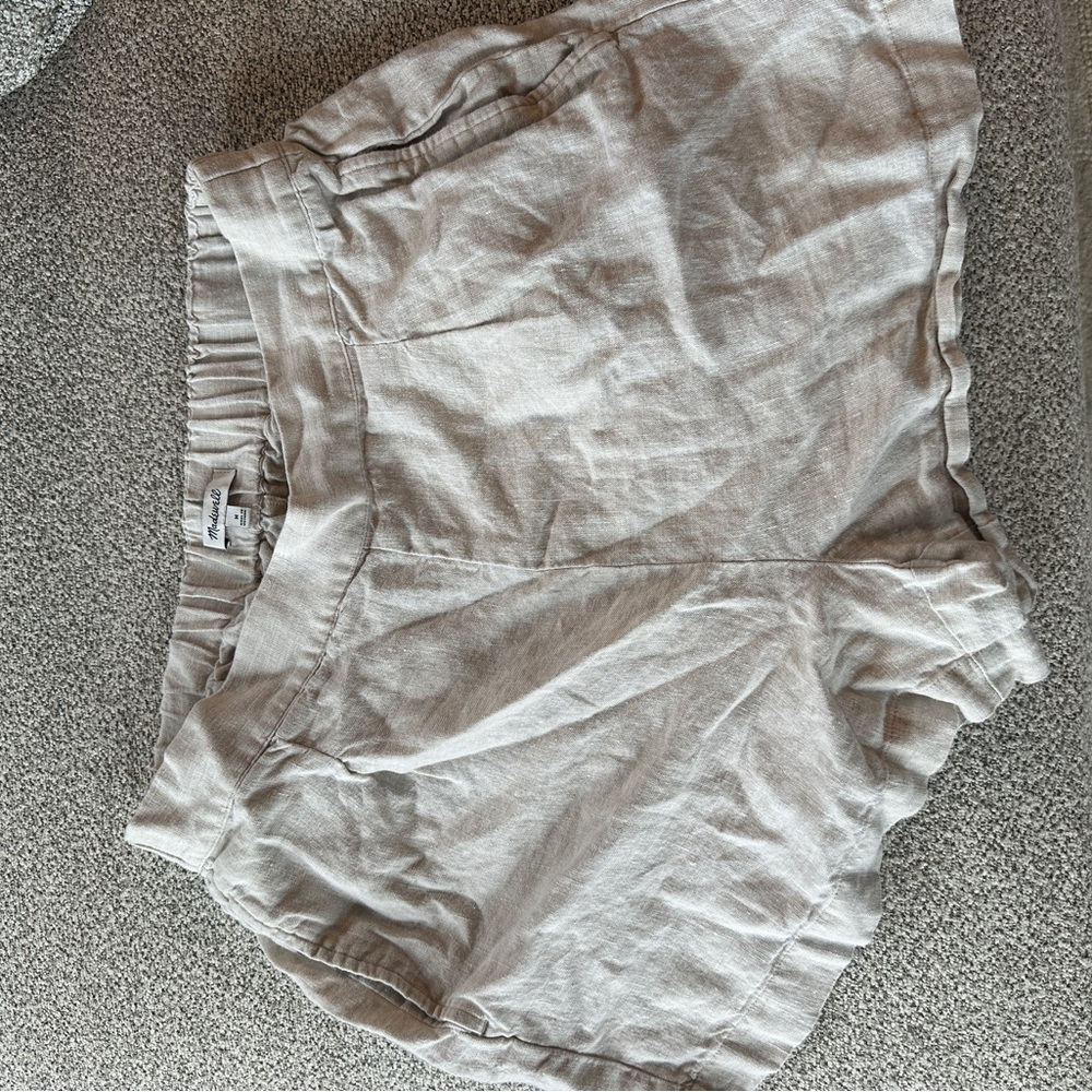 Madewell Cream High Waist Shorts